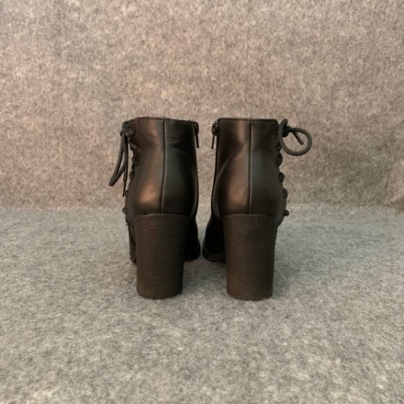 Bamboo Women’s Black Booties Side Zip Ankle Boots - Picture 9 of 10